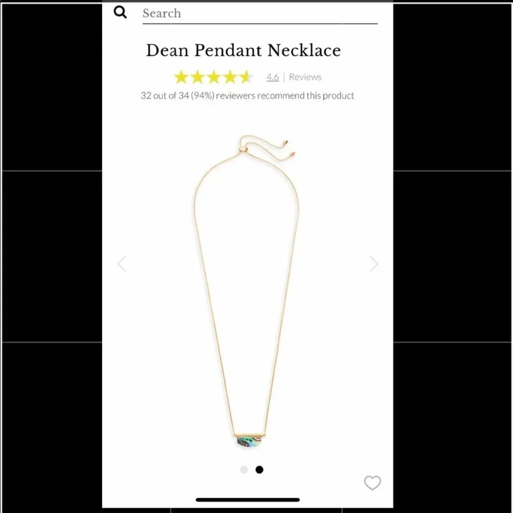 NWOT Kendra Scott Dean Necklace in Abalone Shell $ 65.00